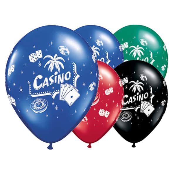 Casino Party Print Latex Balloon