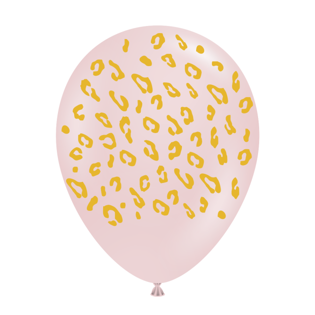 Catty Cameo With Gold Print Latex Balloon