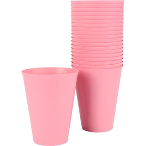 Light Pink Plastic Reusable Cups 285ml (Pack of 20)