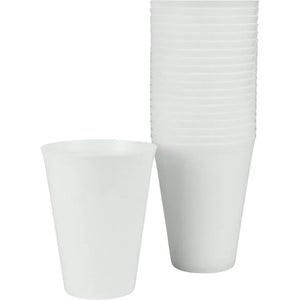 White Plastic Reusable Cups 285ml (Pack of 20)