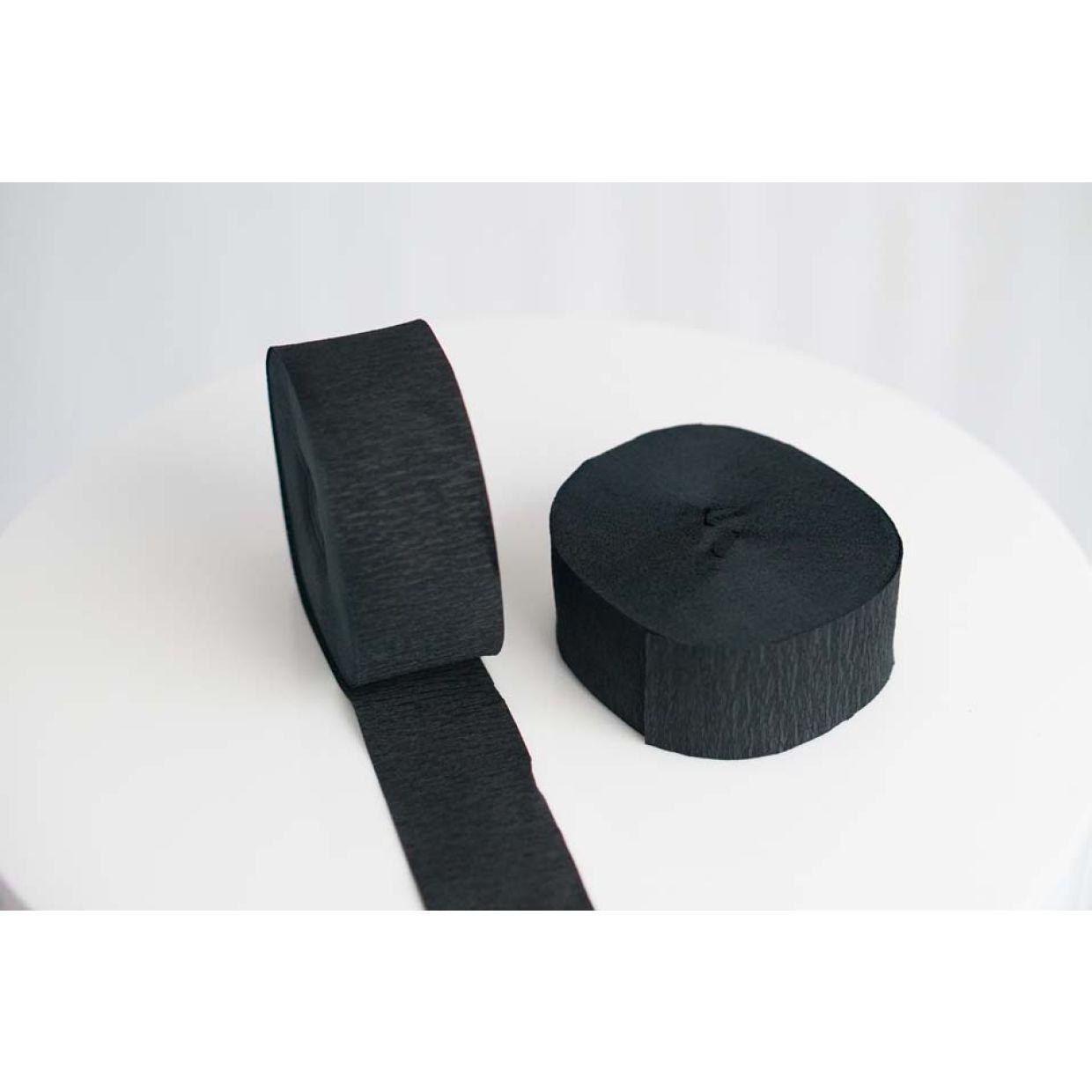 Black Crepe Paper Streamer - Party Affair