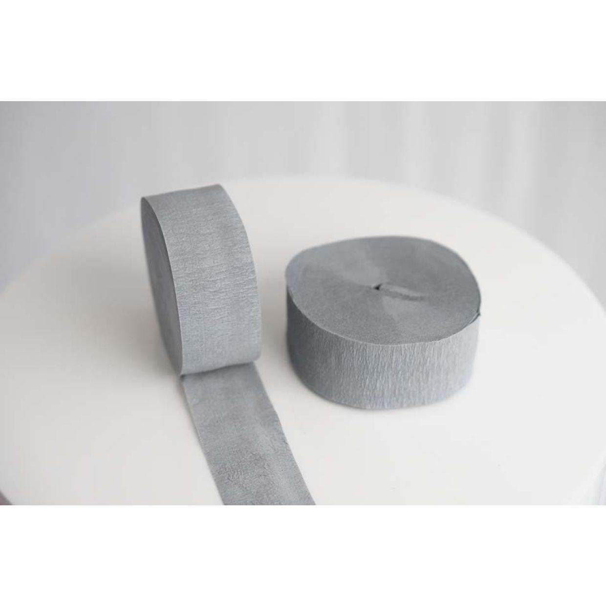 Standard Grey Crepe Paper Streamer - Party Affair