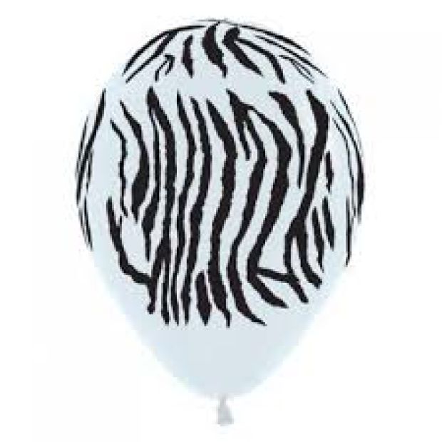 Zebra Stripes Print Latex Balloon
