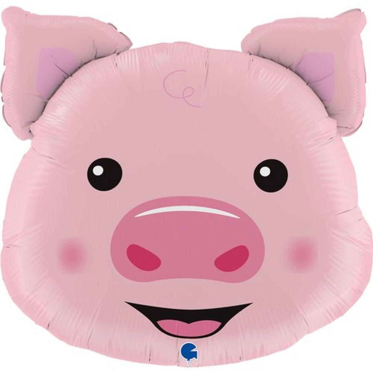 Pig Head Foil Balloon Shape - Party Affair