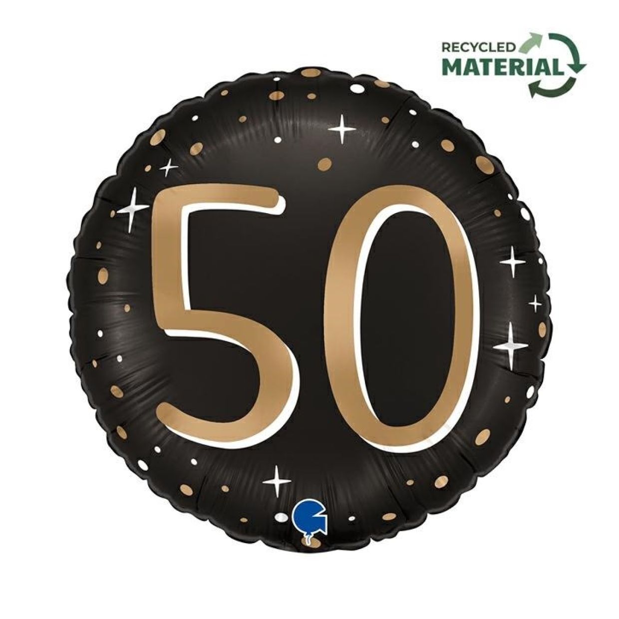 Sparkle Black & Gold Burst 50 Foil Balloon