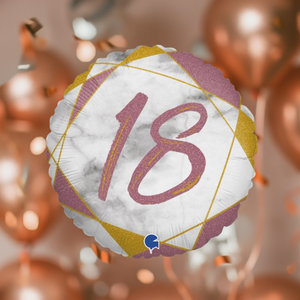 18 Rose Gold Marble Foil Balloon