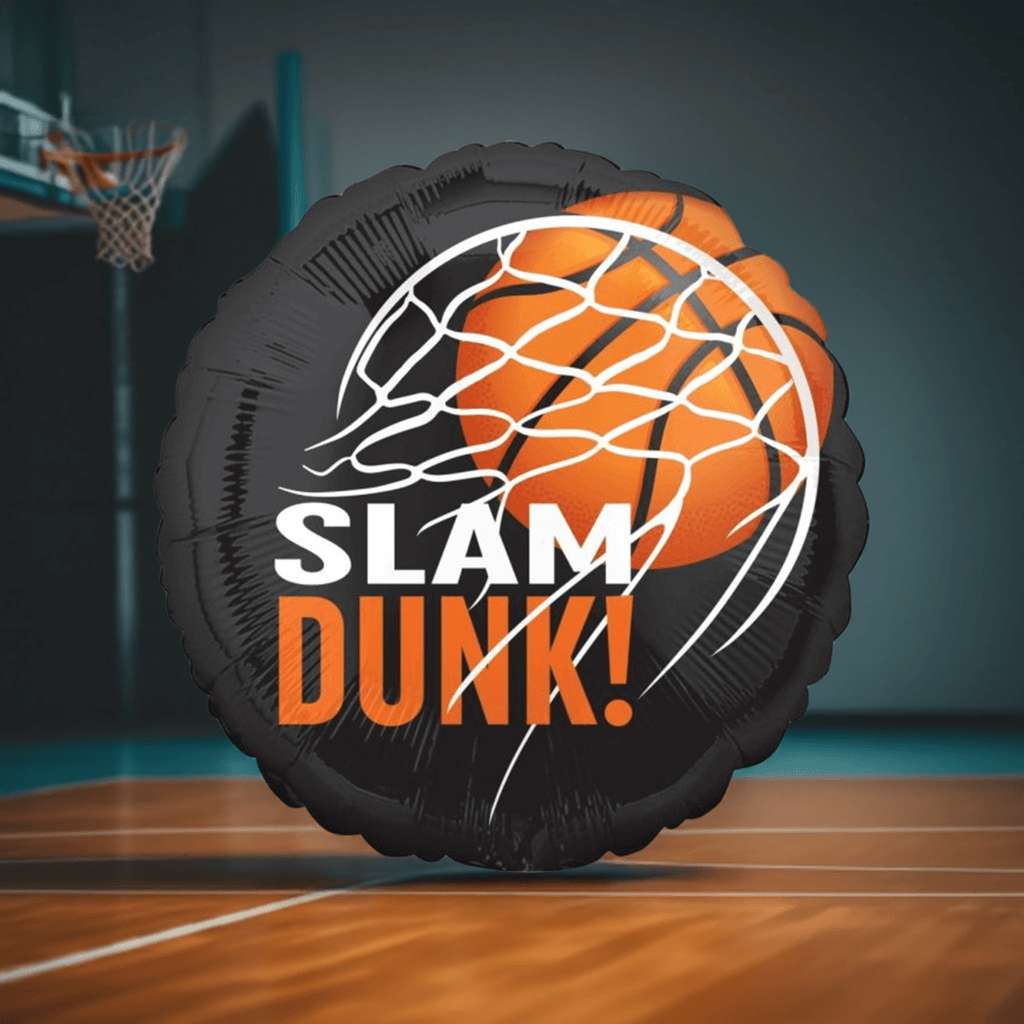 'nothin but net' Slam Dunk! Basketball Foil Balloon - Party Affair