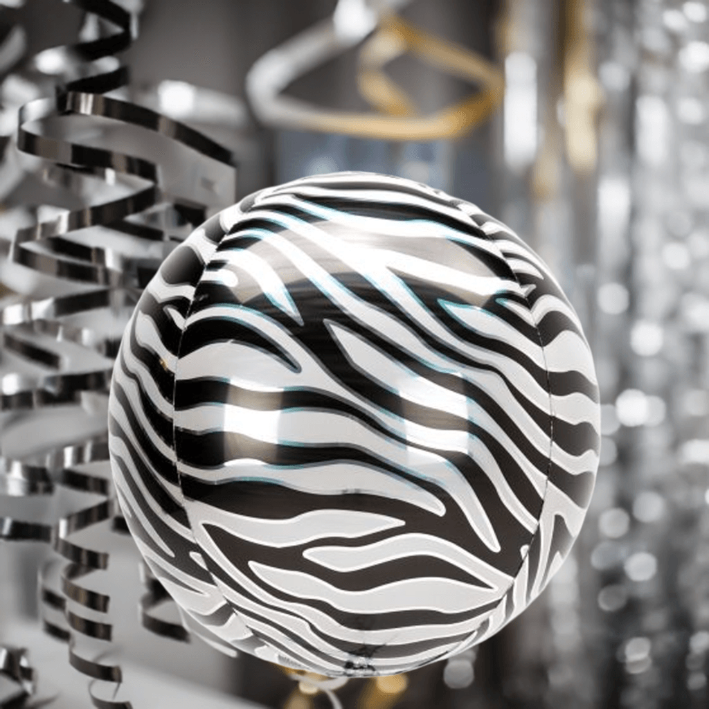 Zebra Print Orbz Foil Balloons - Party Affair