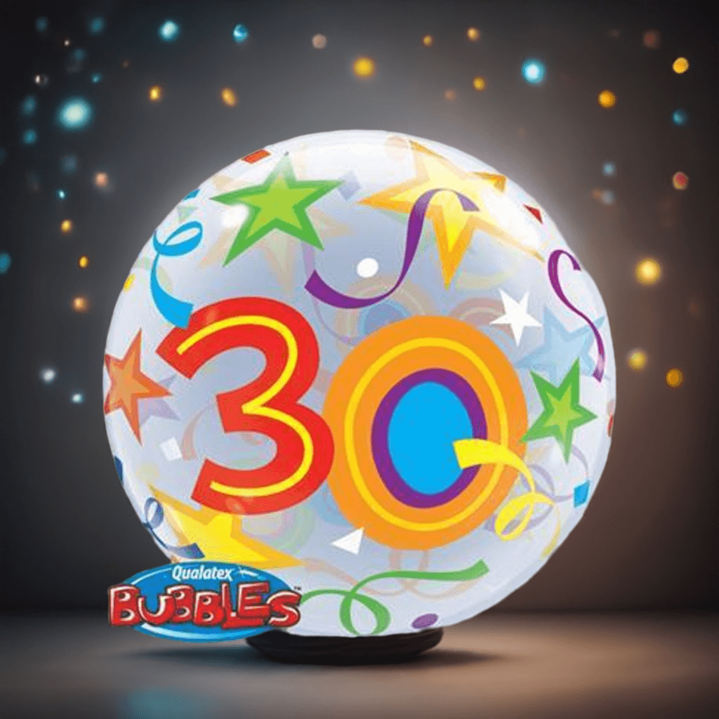 30 Brilliant Stars Bubble Balloon - Party Affair