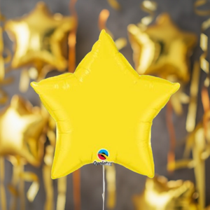 Yellow Star Shaped Foil Balloon