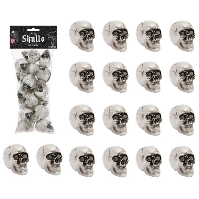 Mini Skulls Decorations Plastic