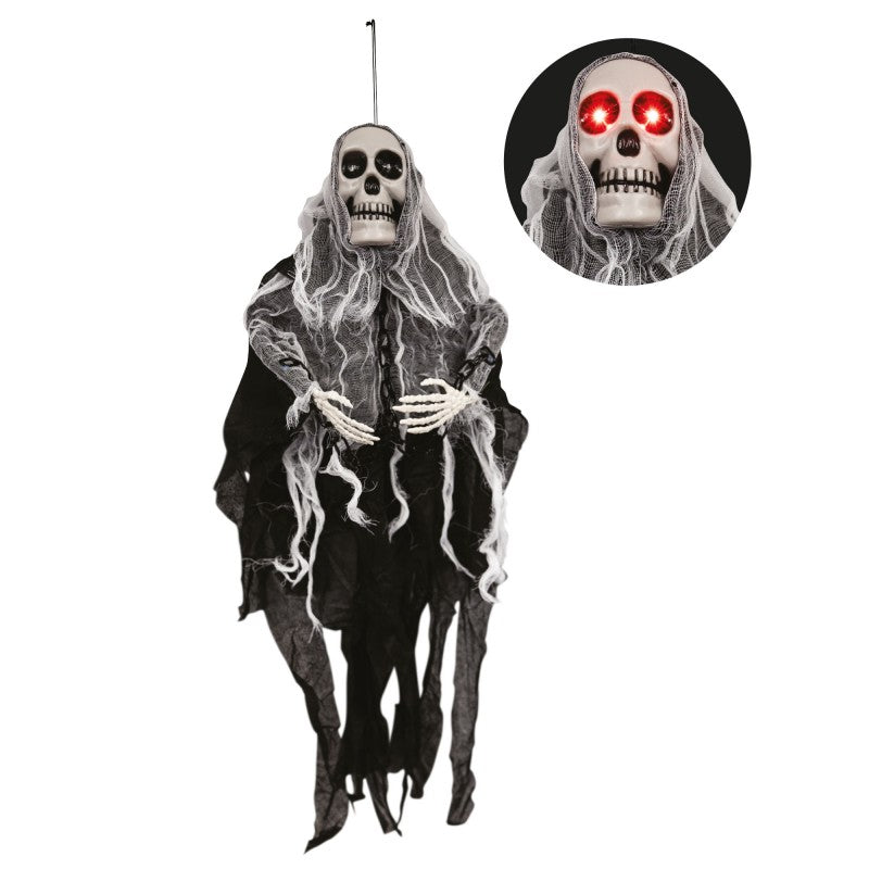 Halloween Black Ghoul Hanging Animatronic
