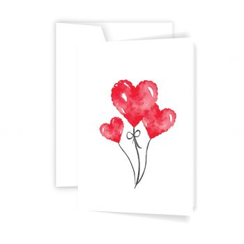 Heart Balloons Greeting Card