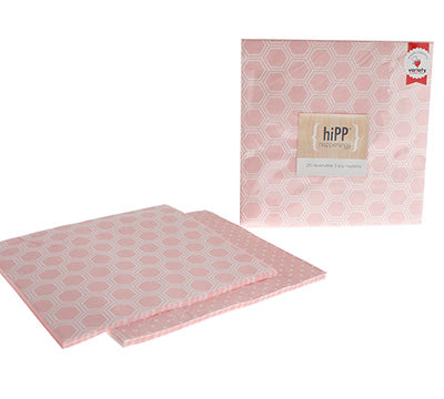 Pink Honeycomb Dots Reversible Paper Lunch Napkins