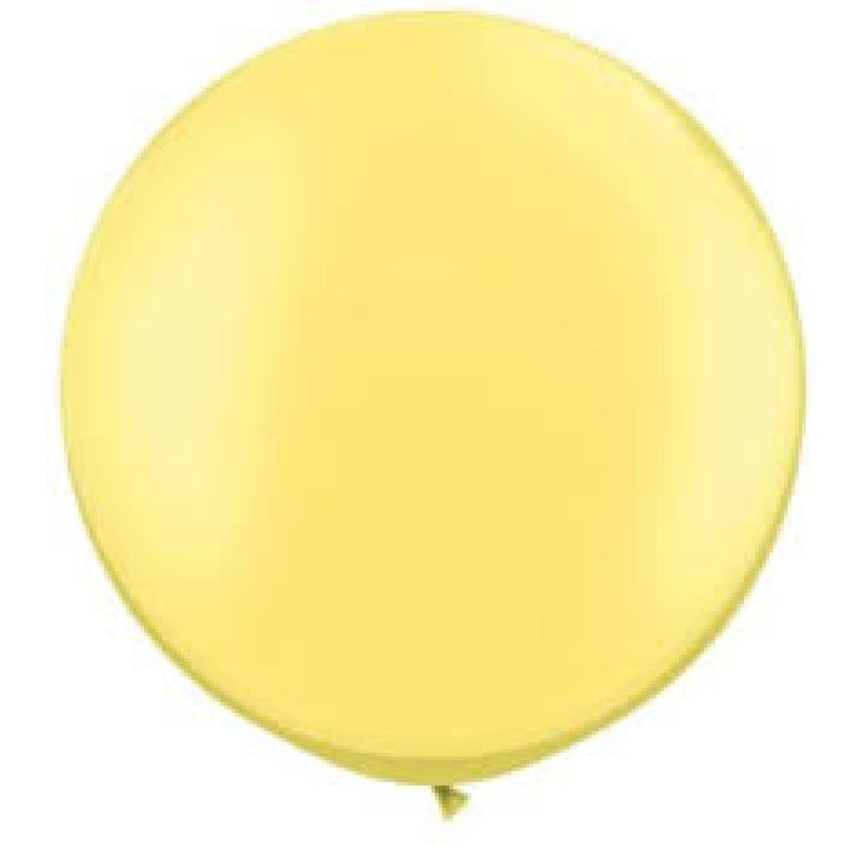 Jumbo 76cm Pearl Lemon Chiffon Latex Balloon - Flat - Party Affair