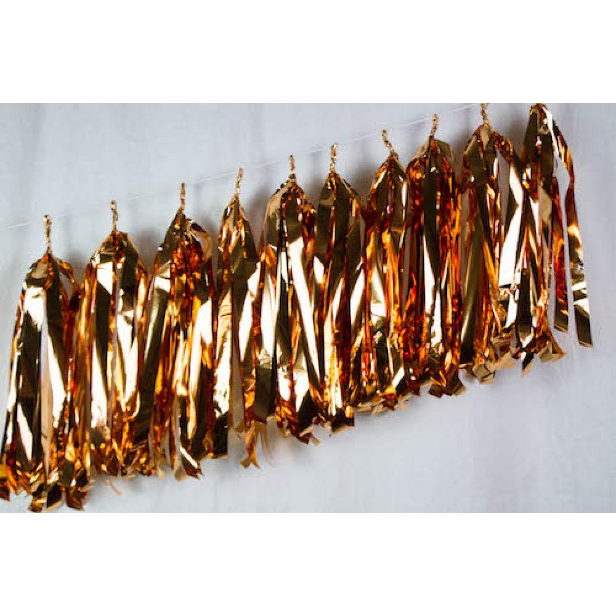 Antique Gold Metallic Single Tassel - Party Affair