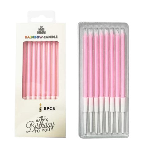 Light Pink Candles x 8