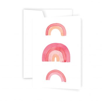 Peach Rainbow Greeting Card