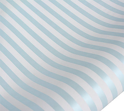 Pearlised Pastel Blue Stripe Gift Wrap