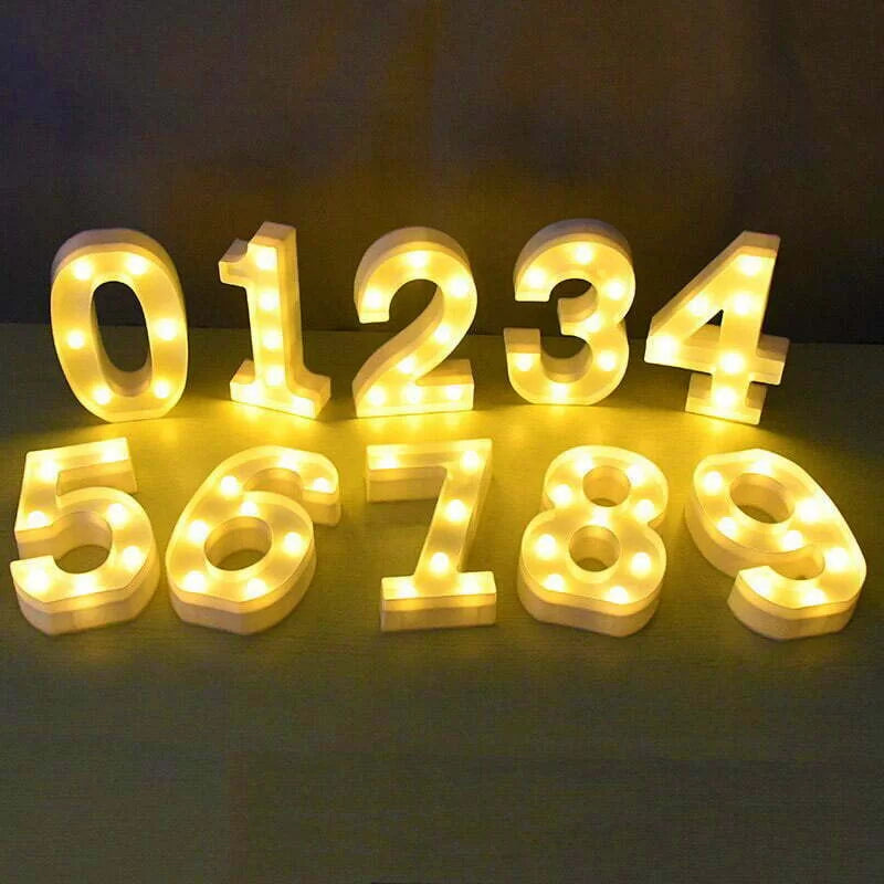 LED Light Up Number 1 White 22cm - Party Affair