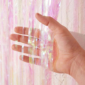 Metallic Iridescent Foil Curtain