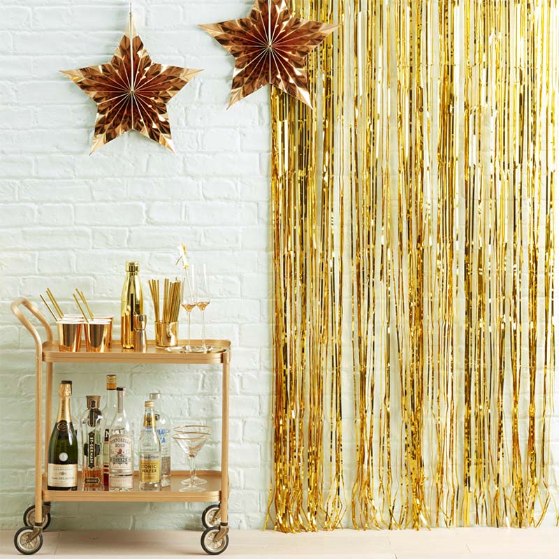 Metallic Gold Foil Curtain