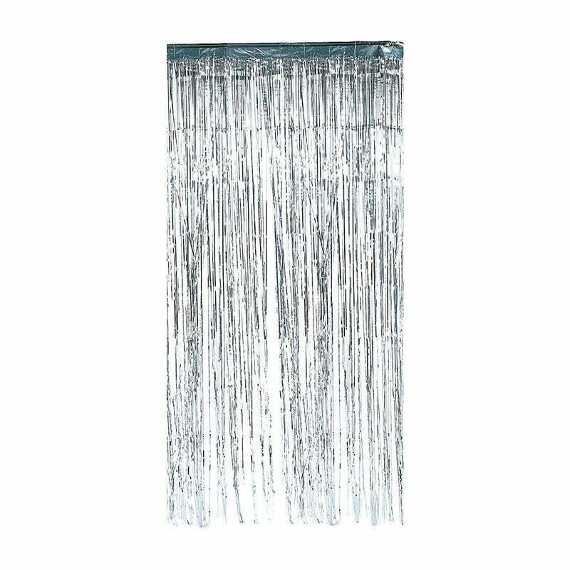 Metallic Silver Foil Curtain