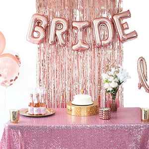 Metallic Rose Gold Foil Curtain