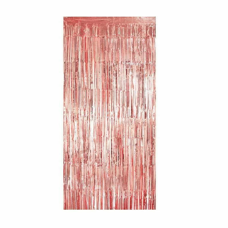 Metallic Rose Gold Foil Curtain