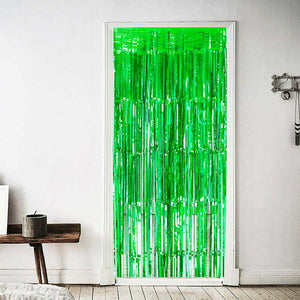Metallic Green Foil Curtain