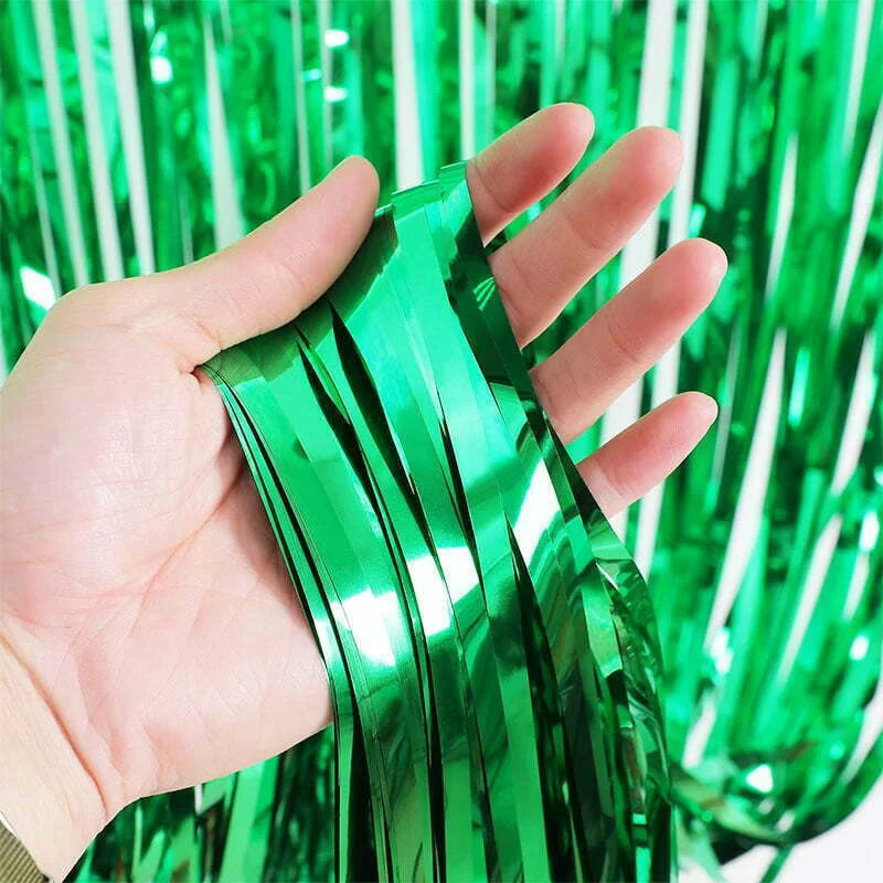 Metallic Green Foil Curtain