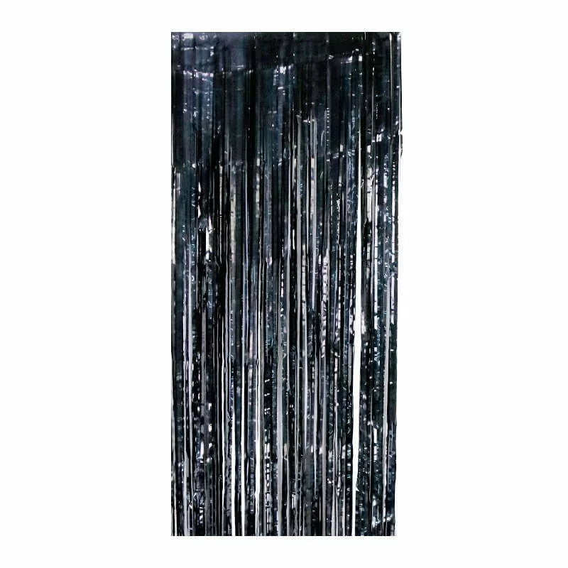 Metallic Black Foil Curtain