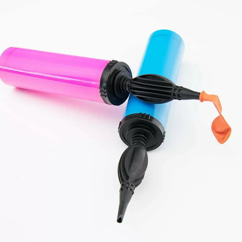 Borosino balloon hand pump, a compact balloon accessory with a clear plastic nozzle for easy inflation.