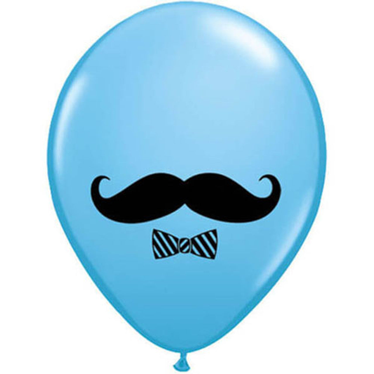 Mustache & Bow Tie Print Latex Balloon 