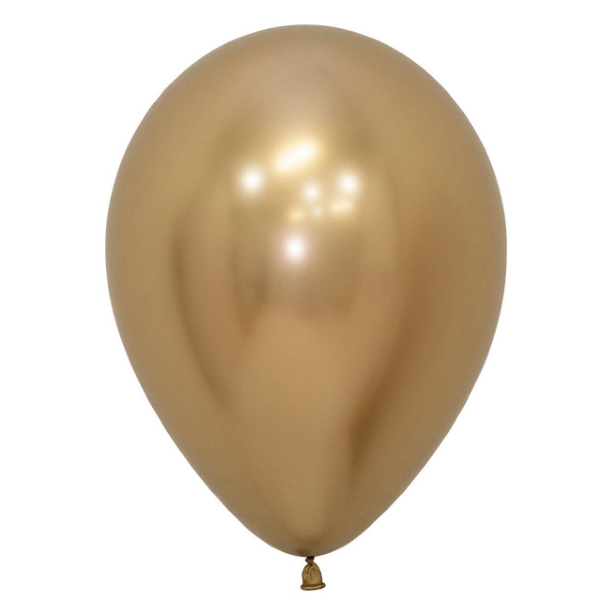 Chrome Gold Latex Helium Balloon - Party Affair
