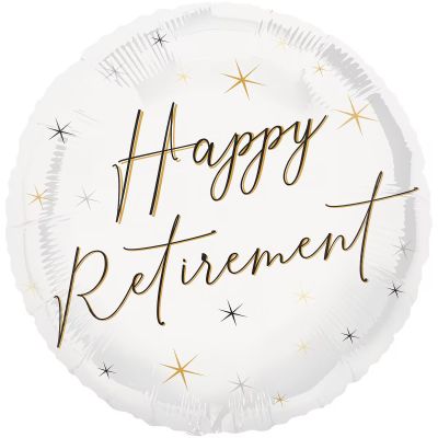 Happy Retirement Script Foil Balloon