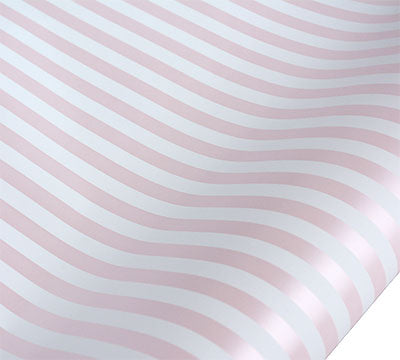 Pearlised Pastel Pink Stripe Gift Wrap