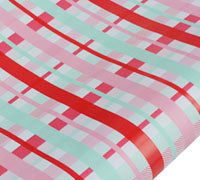 Check Mate Gift Wrap - Pink-Ice Mint-Red