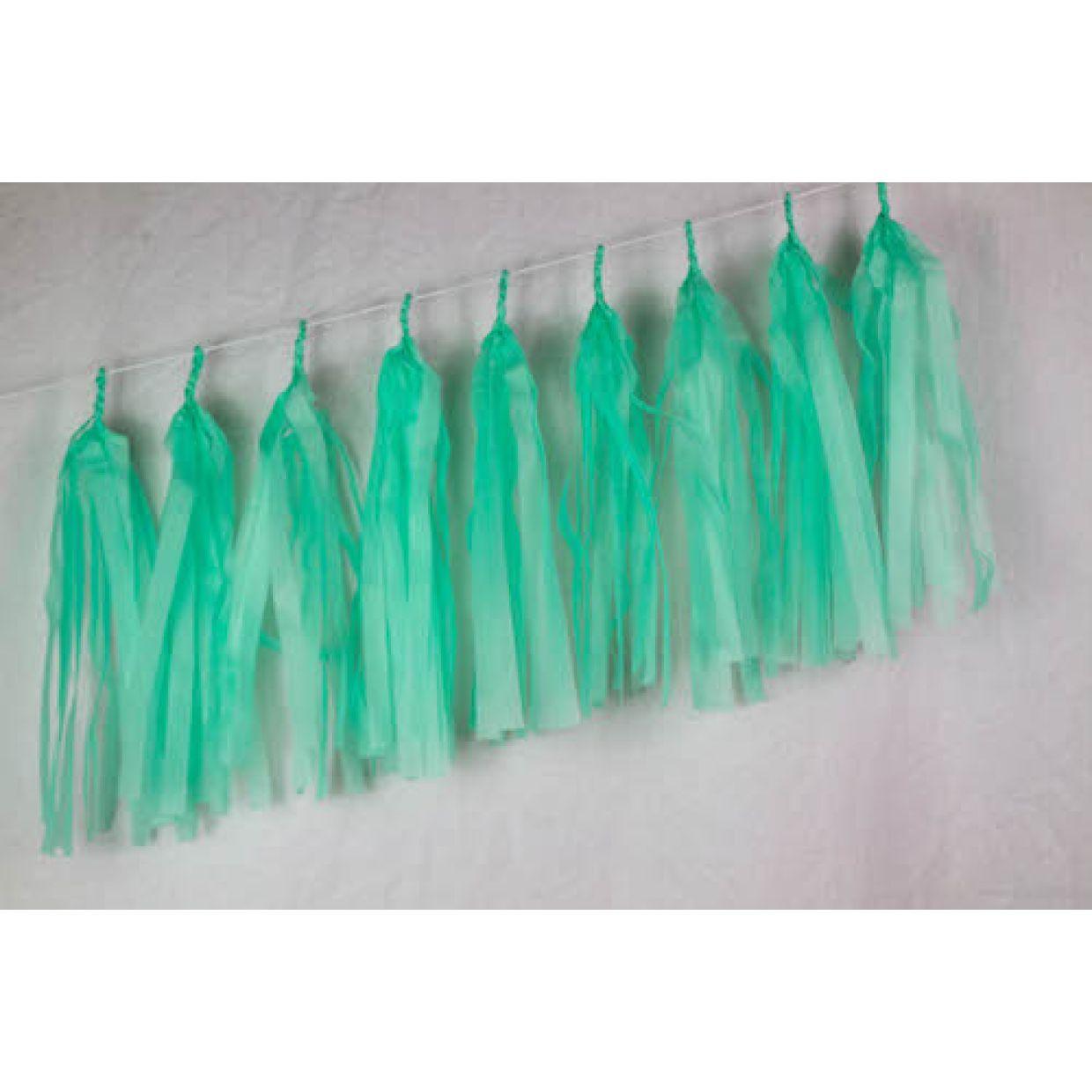 Mint Tissue Single Tassel - Party Affair