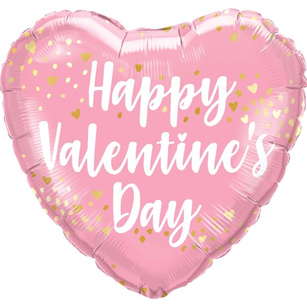Pink Valentine's Heart Foil Balloon