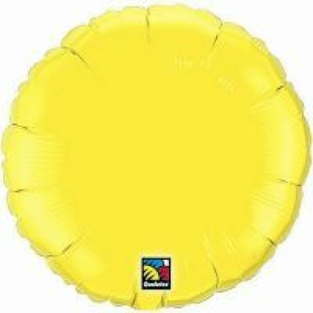 Yellow Round Foil Balloon