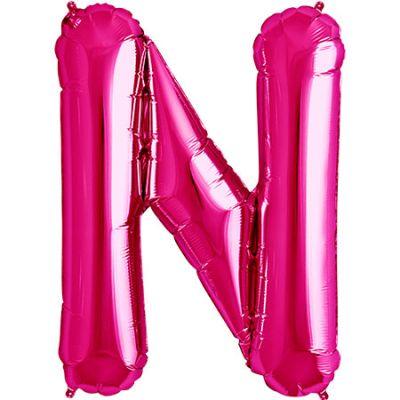 Pink Big Letter N Foil Balloon - Party Affair