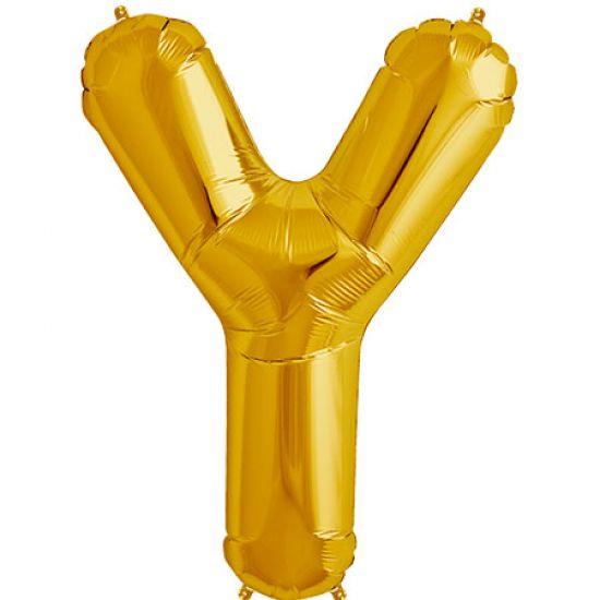 Gold Letter Y 86cm Foil Balloon - Party Affair