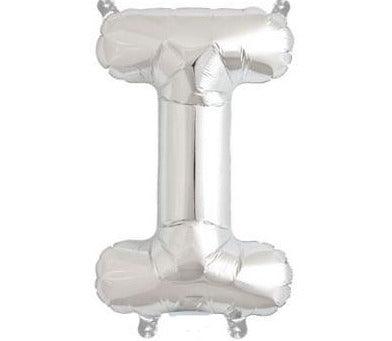 Silver Junior Letter I DIY Air Filled Foil Balloon - Party Affair