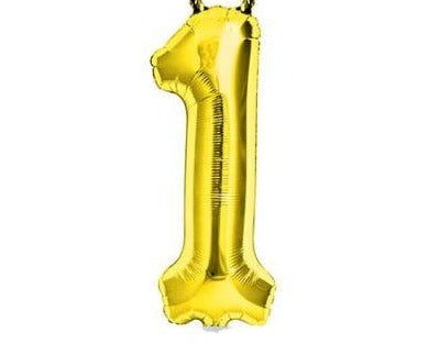Air Filled Junior 1 Gold DIY Foil Balloon