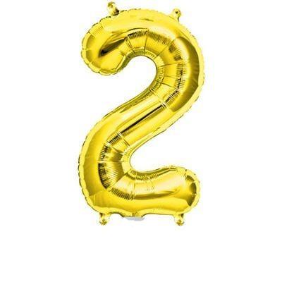 Air Filled Junior 2 Gold DIY Foil Balloon - Party Affair