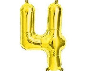 Air Filled Junior 4 Gold DIY Foil Balloon - Party Affair