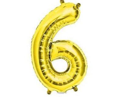 Air Filled Junior 6 Gold DIY Foil Balloon - Party Affair