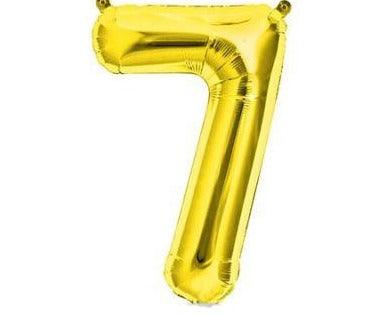 Air Filled Junior 7 Gold DIY Foil Balloon - Party Affair