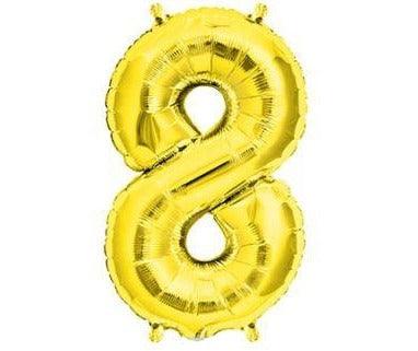 Air Filled Junior 8 Gold DIY Foil Balloon - Party Affair